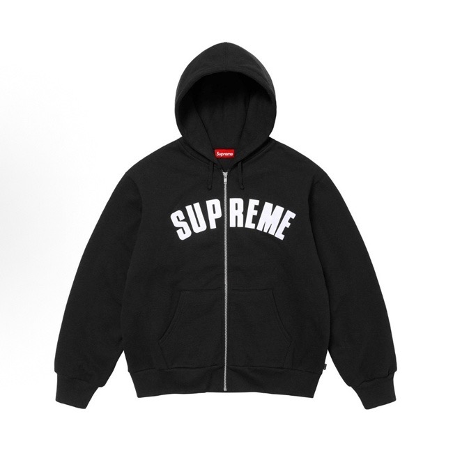 Supreme Arc Thermal Zip Up Hooded Black